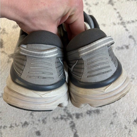 HOKA One One Mens BONDI 7 Wild Dove Dark Shadow Shoe - Picture 5 of 8